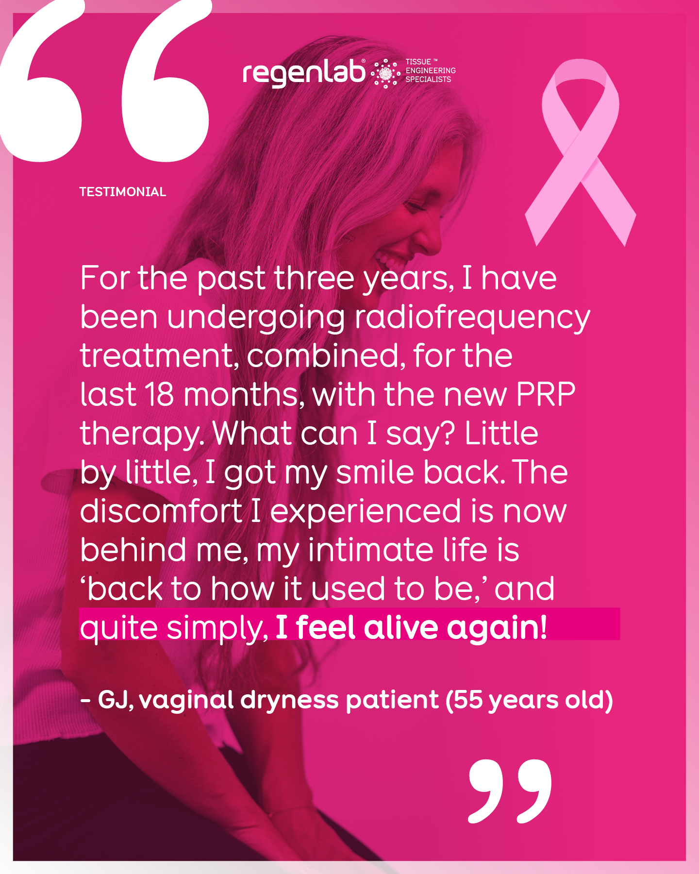 Original visual for patient testimonial 1