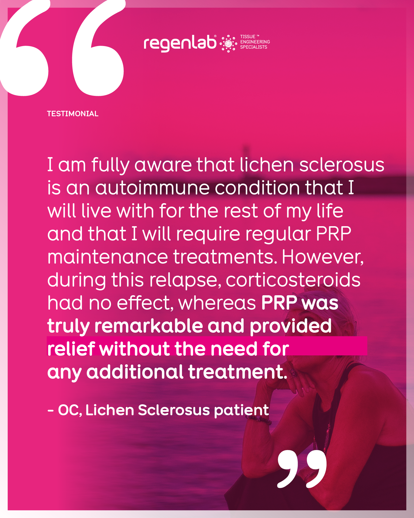 Original visual for patient testimonial 3